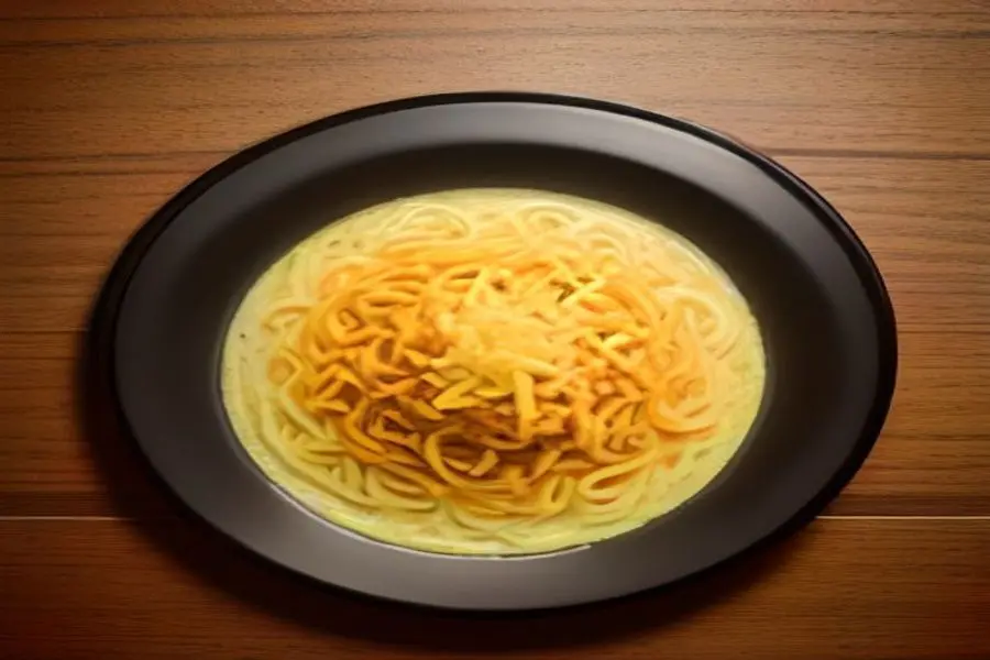 Salada Refrescante de Noodles, Pêssegos Grelhados e Miso