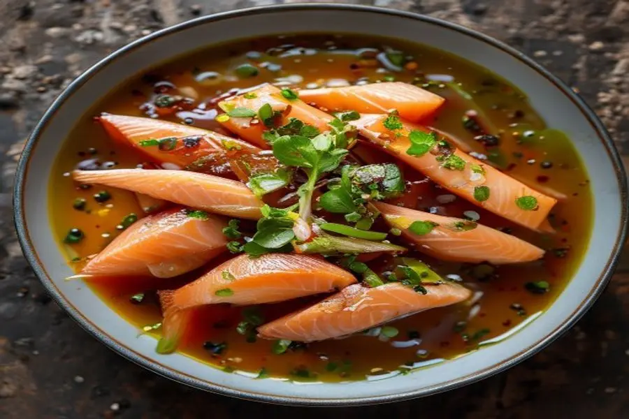 Salmão Perfeito: Miso Glaceado, Aspargos Crocantes e Toque Cítrico