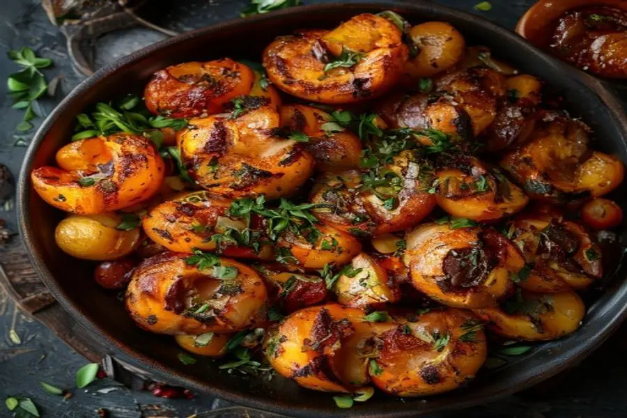 Sinfonia de Frango Assado com Batatas Rústicas e Ervas Frescas