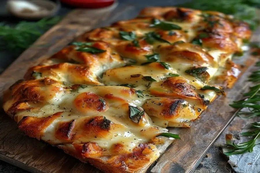 Desfrute deste sanduíche irresistível que mistura peru levemente defumado, queijo Muenster derretido, focaccia crocante e pesto de alho. É a combinação perfeita para o verão, fácil de fazer e absolutamente reconfortante.|Sándwich Estival de Pavo y Queso Muenster en Focaccia