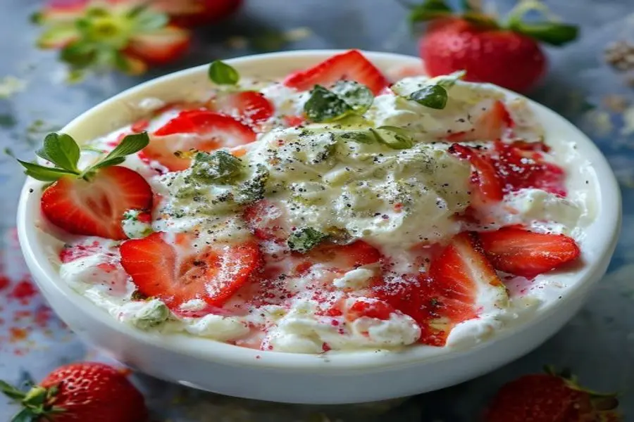 Feta Batido com Morango e Balsâmico: Perfeição no Verão