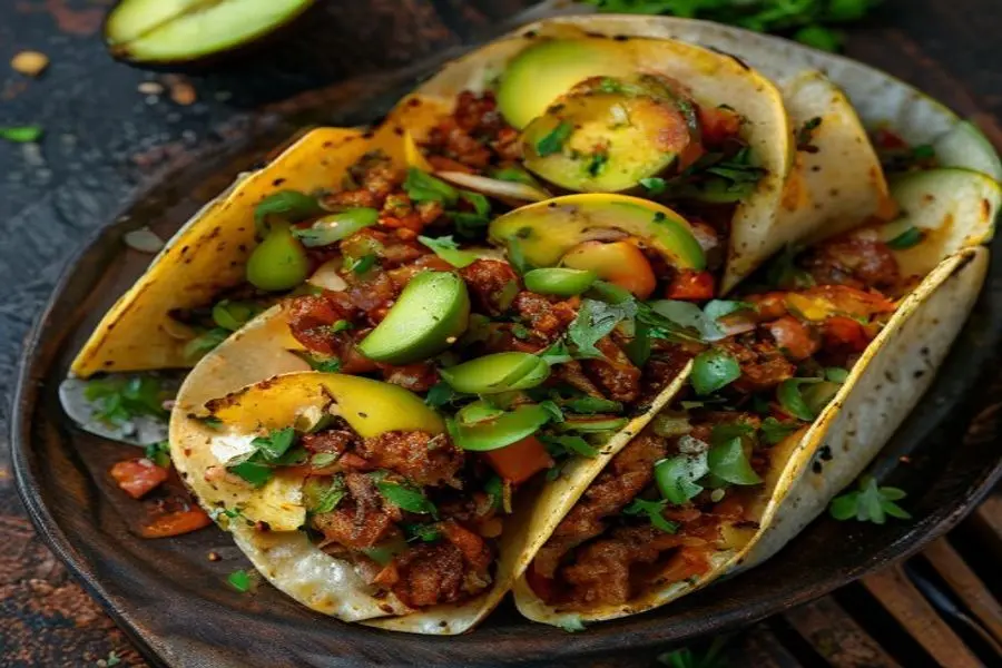 Tacos de Frango Grelhado com Manga e Abacate: Jantar Leve