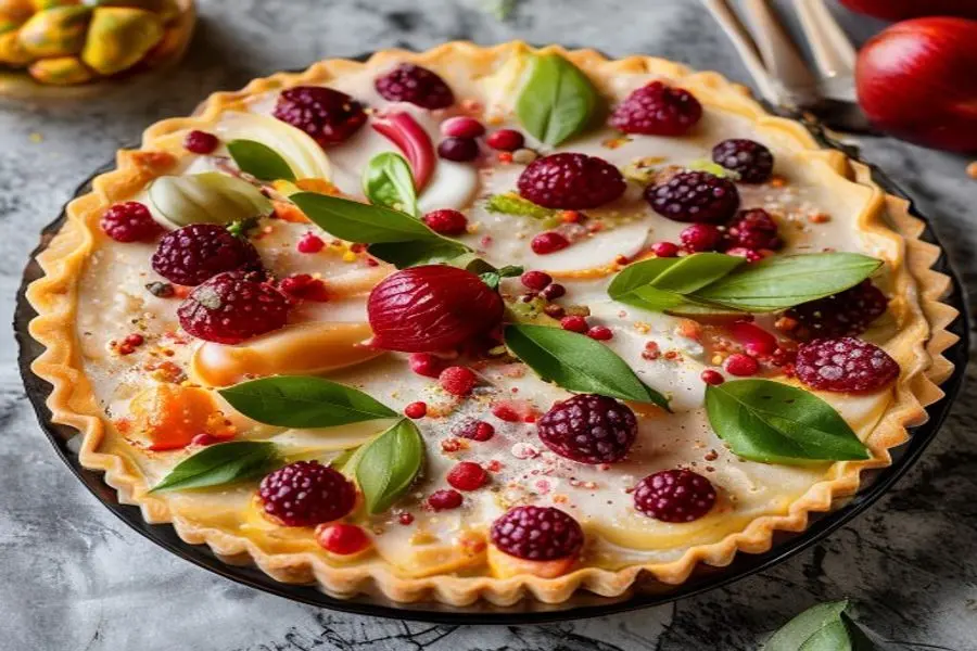 Tartelette Sablée Parisiense: Frutas Vermelhas, Diplomat & Pistache