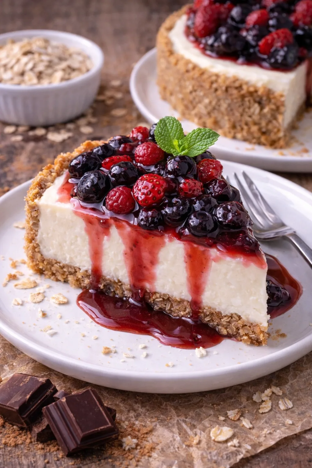 Delicioso Cheesecake de Aveia: Uma Explosão de Sabor