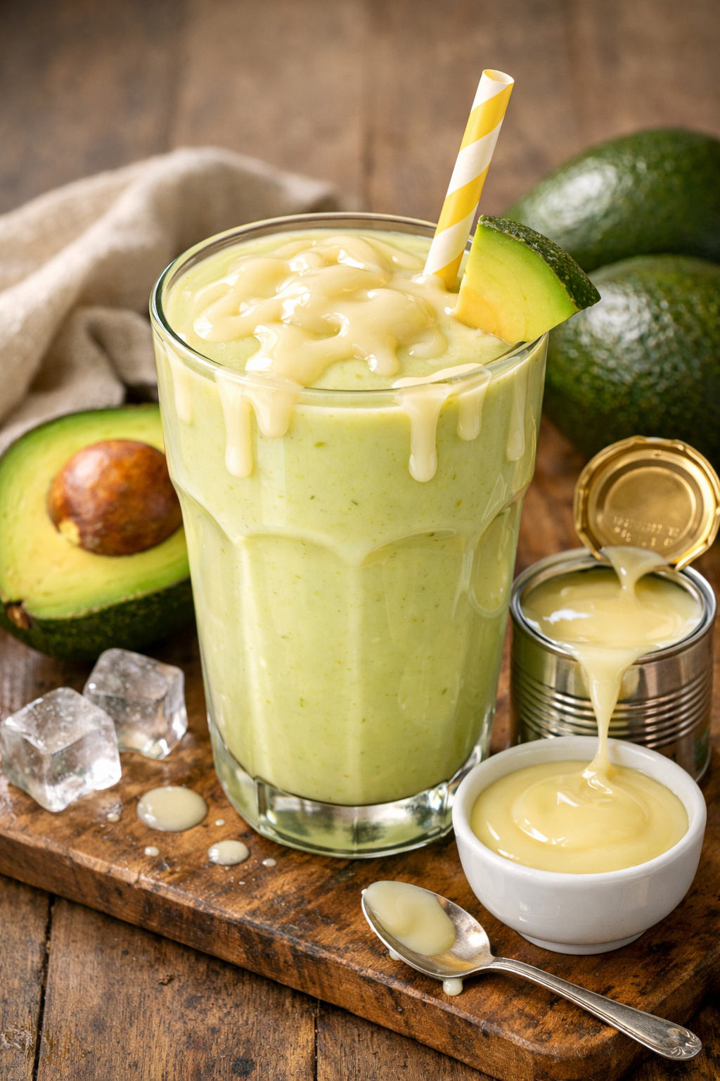 Deliciosa Vitamina de Abacate com Leite Condensado