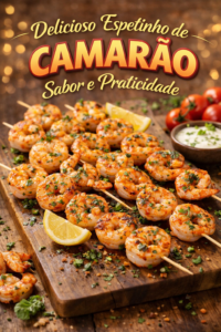 Delicioso Espetinho de Camarão: Sabor e Praticidade