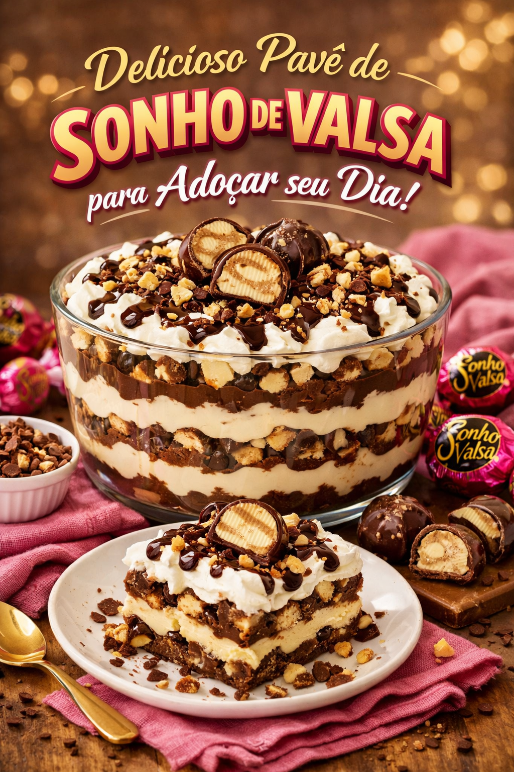 Delicioso Pavê de Sonho de Valsa para Adoçar seu Dia