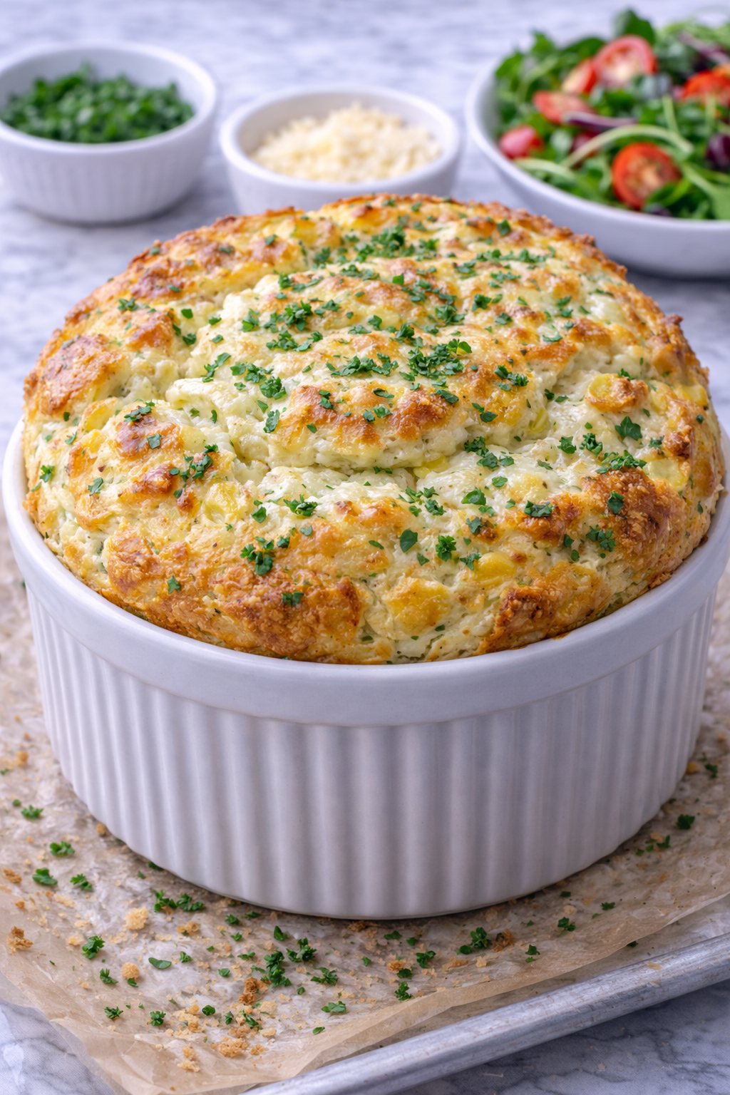 Delicioso Soufflé de Bacalhau à Brasileira