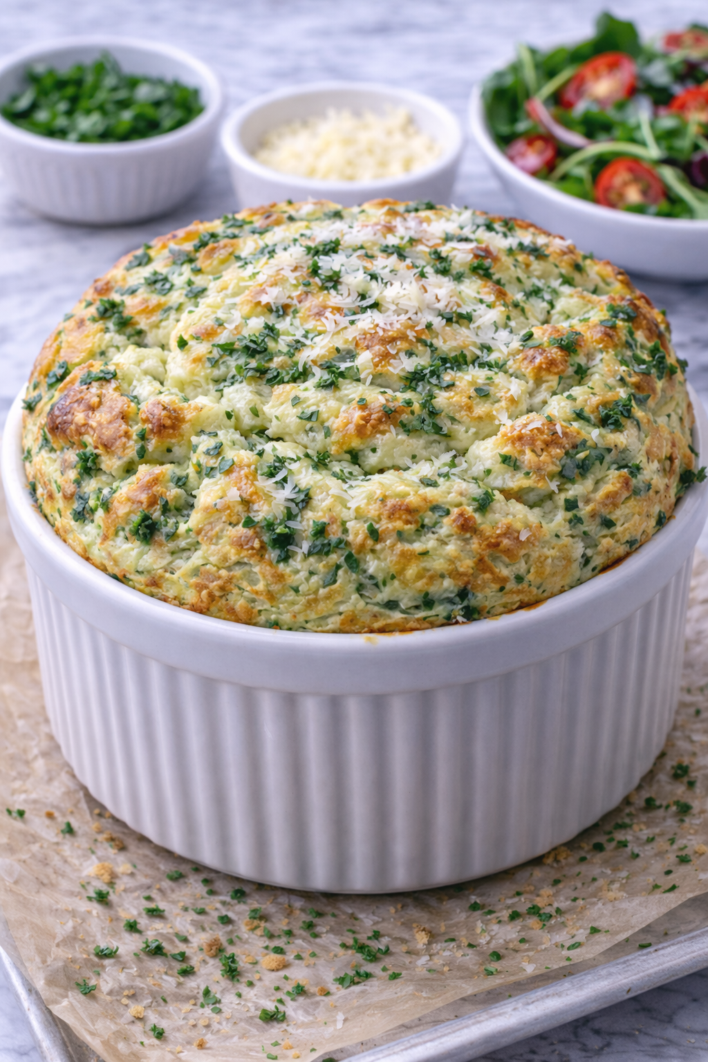 Delicioso Soufflé de Espinafre Uma Experiência Gastronômica