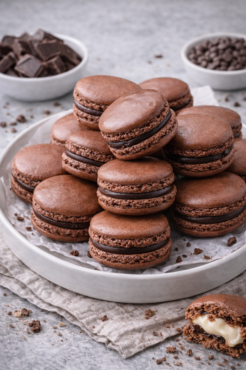 Macarons de Chocolate Delícias Irresistíveis