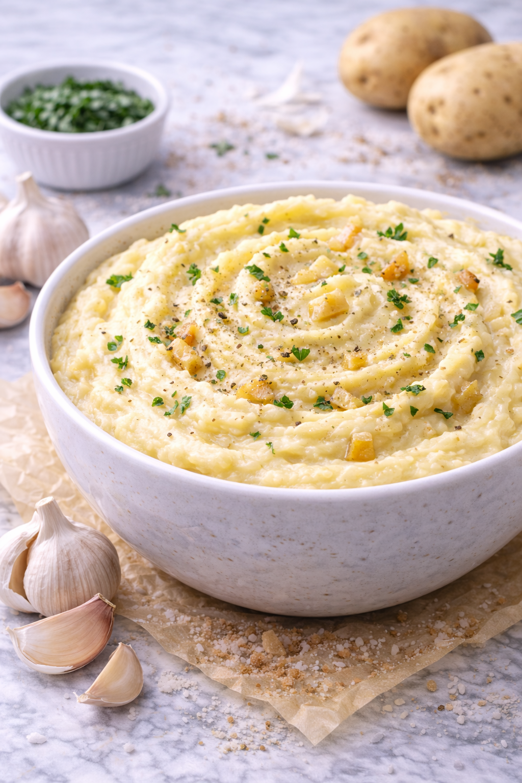 Purê de Batata com Alho