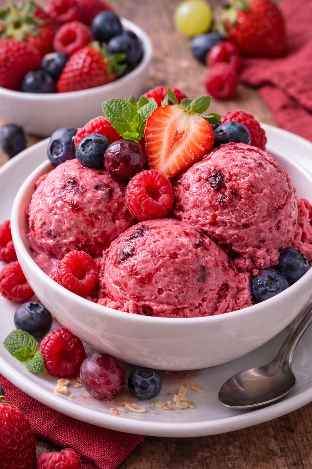 Sorvete de Frutas Vermelhas