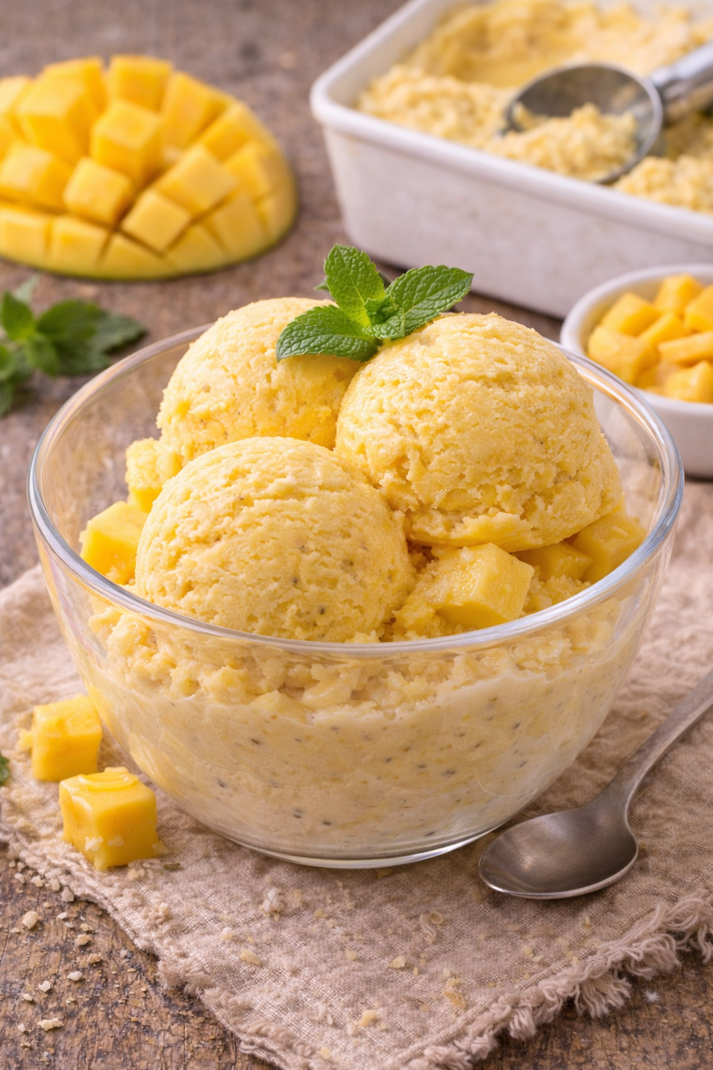 Sorvete de Manga Caseiro