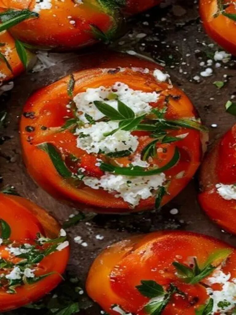 Tomates Assados ao Alecrim e Alho com Feta Cremoso