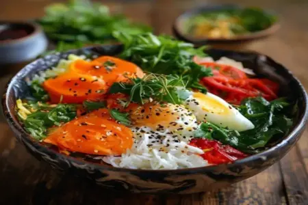 Sabores que Elevam: Bibimbap com Essência da Horta