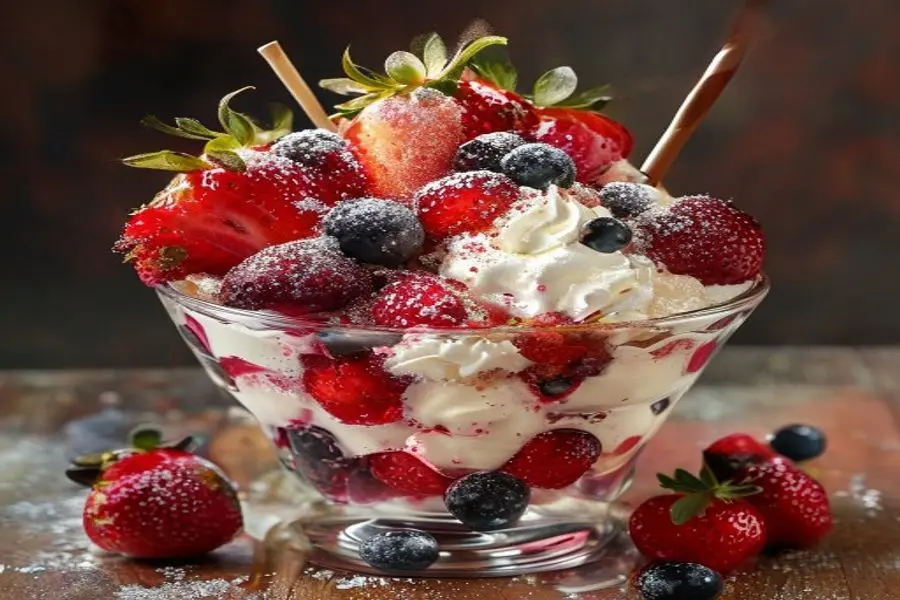 Fofo, Frutado, Fantástico: Seu Próprio Sundae de Morango