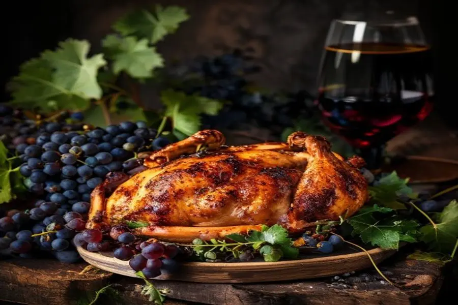 Elevate your dining experience with our Vineyard Roast Chicken