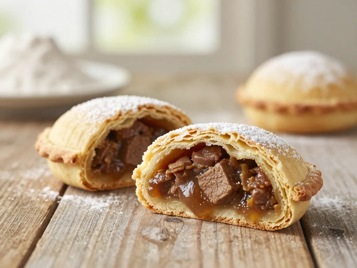 Receita de Pastel Delicioso com Recheio de Carne Suculenta