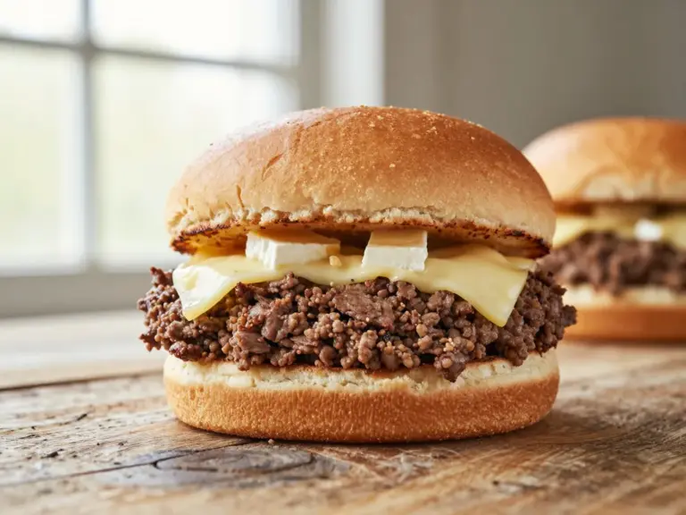 Delicioso Hambúrguer Gourmet com Queijo Brie