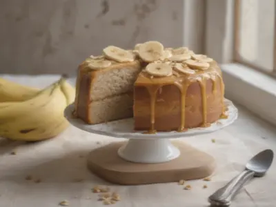 Bolo de Banana com Aveia e Mel