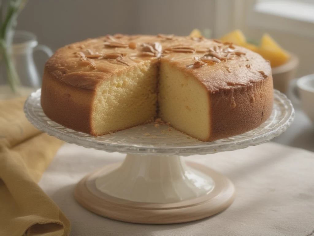 Delicioso Bolo de Fubá Cremoso com Queijo