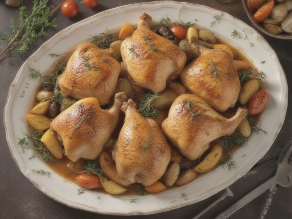 Delicioso Frango Assado com Ervas Finas