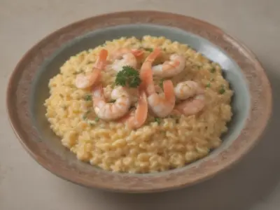 Delicioso Risoto de Camarão ao Sabor Tropical