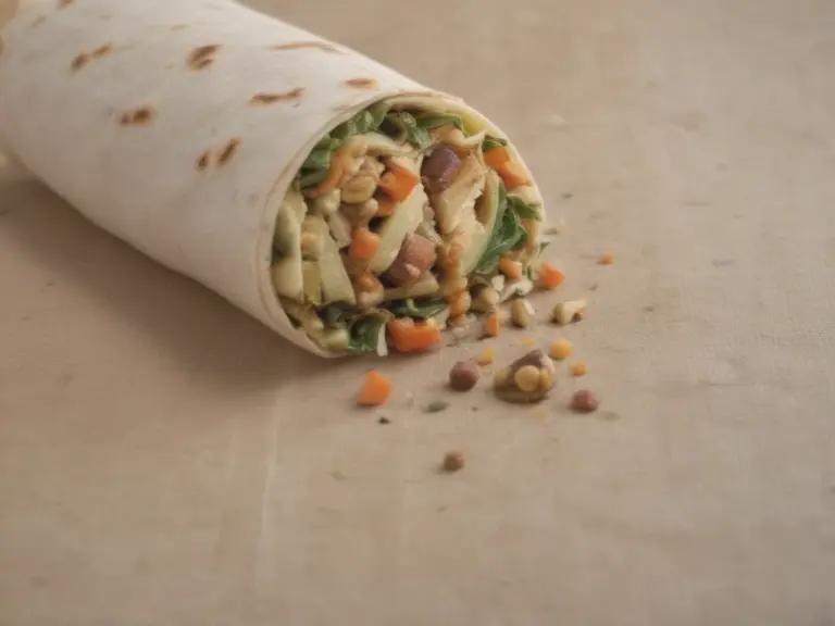 Delicioso wrap vegano de garbanzo