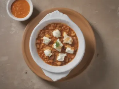 Harissa Assada com Feta Aerado: Vibrante e Inesquecível