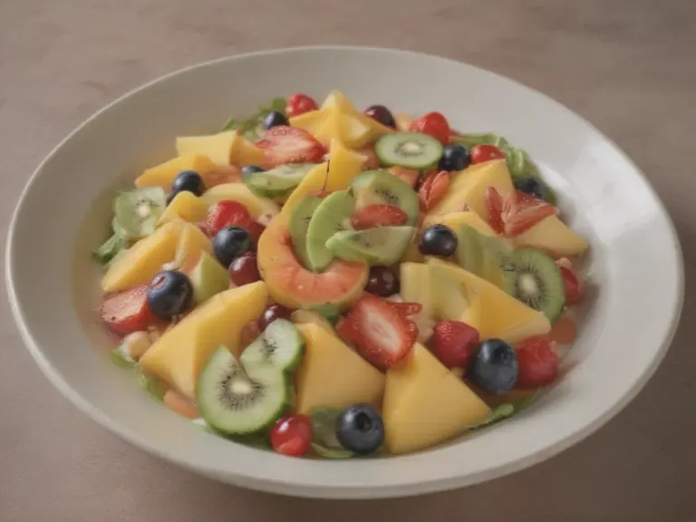 Ensalada refrescante de frutas tropicales