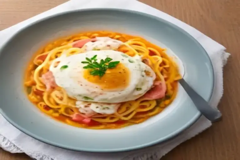 Creamy Carbonara with Confit Tomatoes, Prosciutto, and Burrata