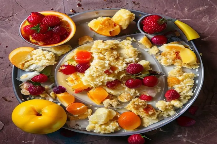Nostalgic Summer Frozen Delight: Vanilla, Fruits, and Golden Crumble