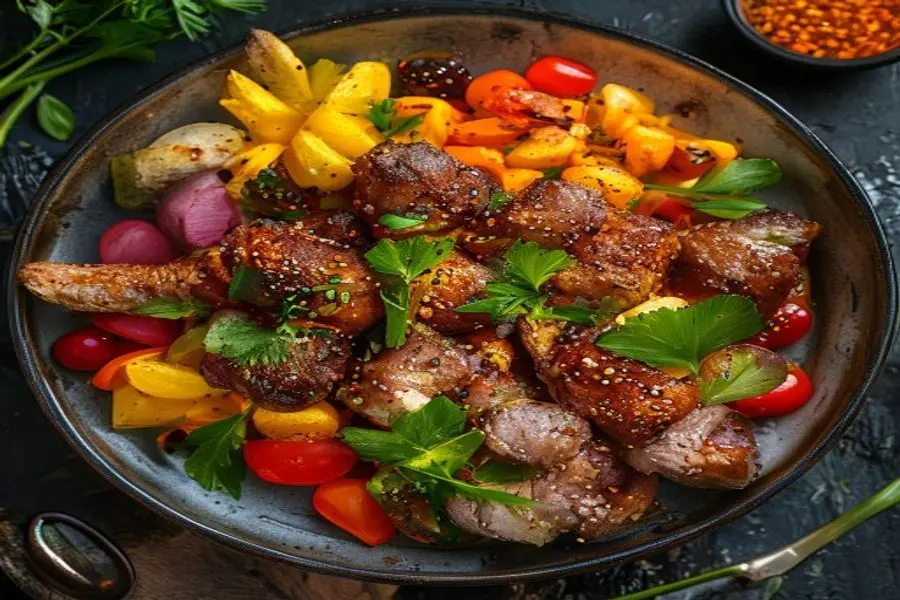 Golden Grilled Chicken and Vibrant Salad: Pure Energy on the Plate