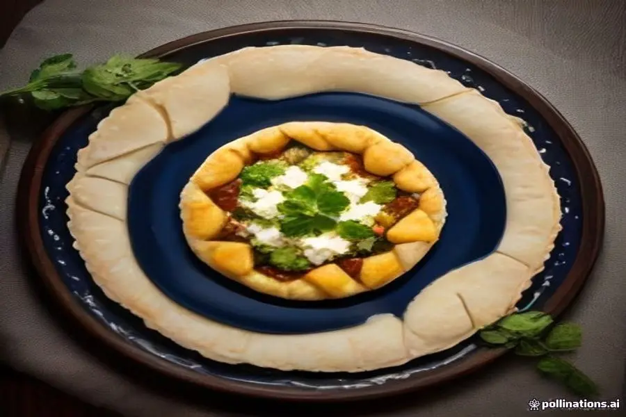 Galette Rústica de Raíces Asadas con Queso Feta y Hierbas Frescas