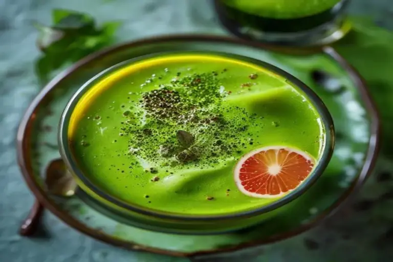 Ligera Mousse Cítrica de Menta y Matcha Digestivo