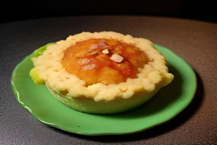 Mousse Aireada de Mango & Musgo Marino con Crumble Crujiente