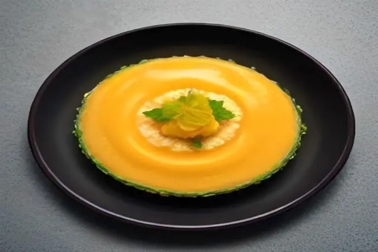 Creamy Passion Fruit Mousseline with Chia and Silken Tofu