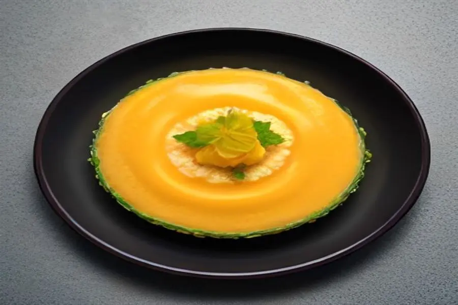 Creamy Passion Fruit Mousseline with Chia and Silken Tofu