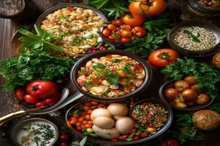 El Banquete de las Nueve Joyas: Ensalada Tibia de Granos y Tesoros Mediterráneos