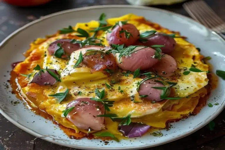 Spring Omelet Soufflé with Smoked Salmon and Fresh Herbs