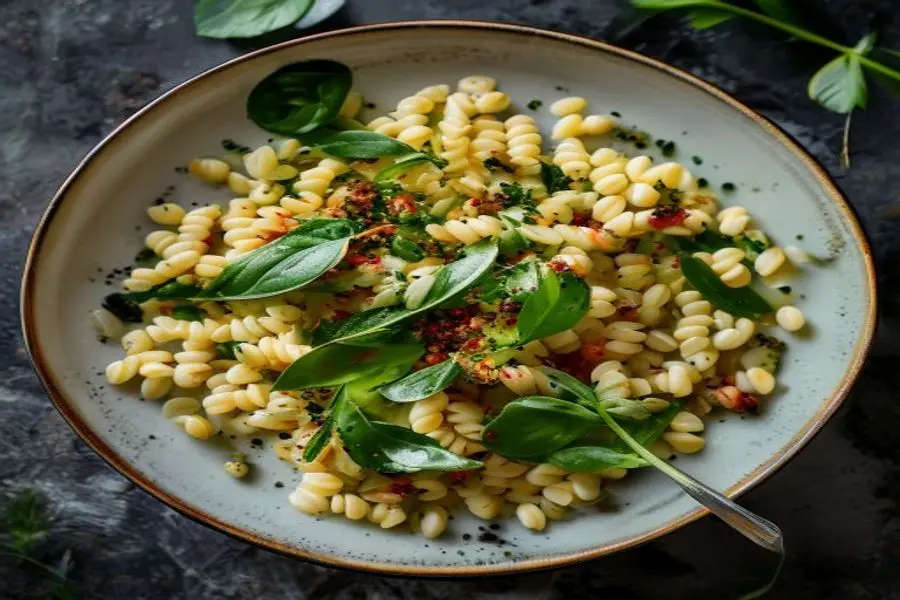 Spring Orzo: Fresh Asparagus & Wild Umami Pesto