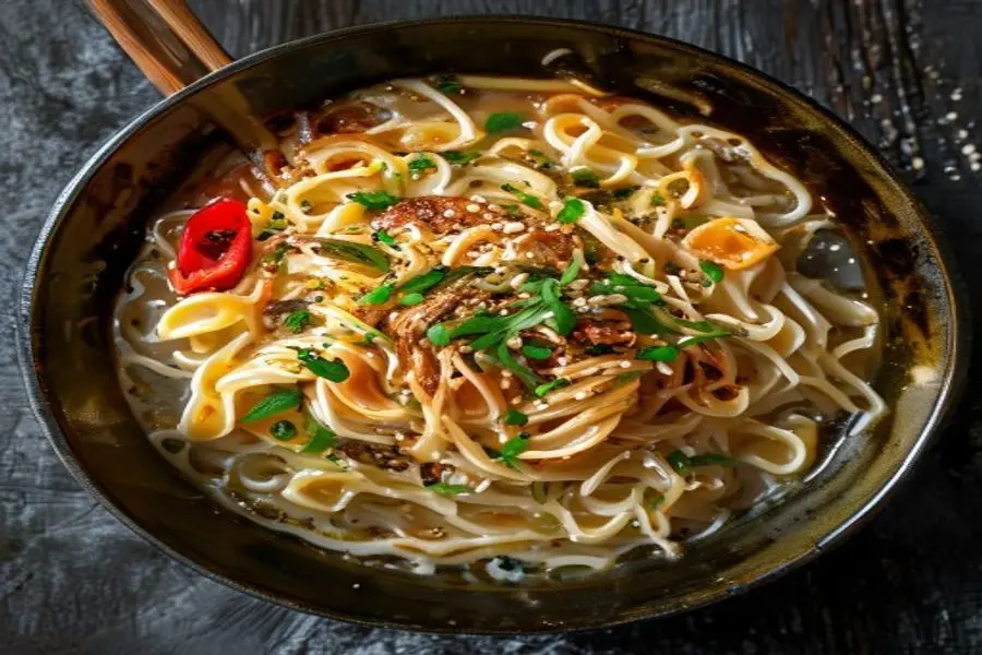 Smoked Ramen Vongole Carbonara: Enveloping Marine Umami