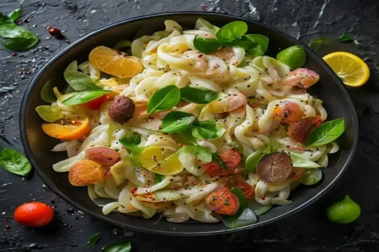 Citrus Pasta Salad: Grilled Asparagus, Lemon, and Crispy Parma
