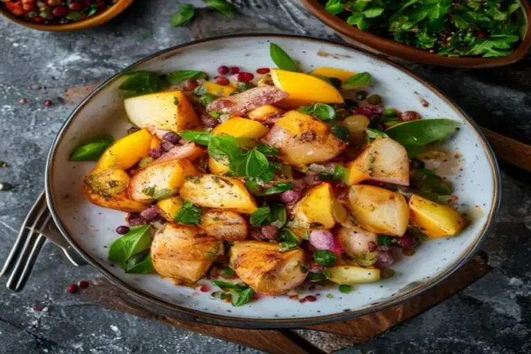 Ensalada Refrescante de Pollo a la Parrilla, Mango y Alubias Negras