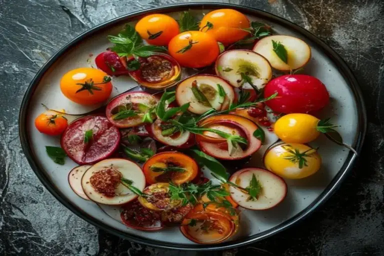 Summer Symphony: Crispy Green Beans, Peaches and Serrano