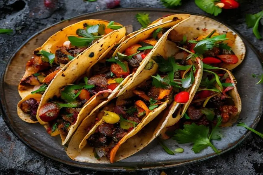 Vegan Artisanal Tacos: Smoked BBQ Carrots and Confit Mushrooms