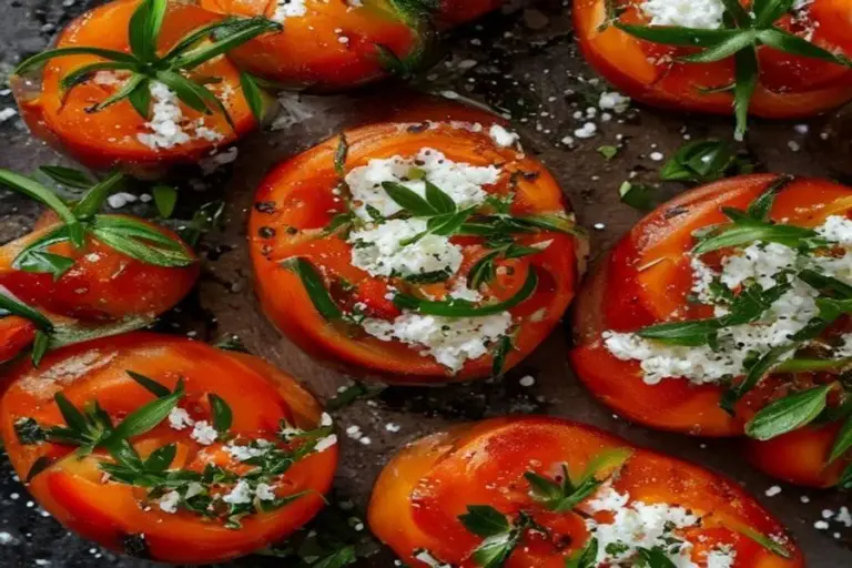 Tomates Asados al Romero y Ajo con Feta Cremoso
