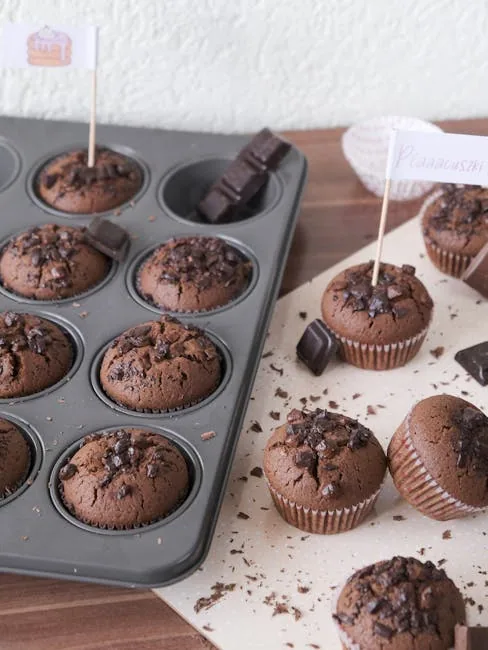 Muffins de Chocolate com Gotas de Chocolate