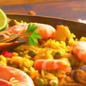 Deliciosa Paella de Frutos do Mar: Um Banquete Espanhol
