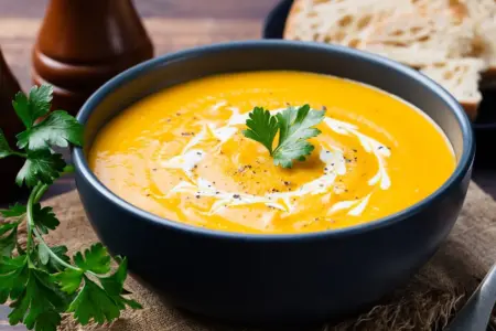 Sopa Cremosa de Abóbora com Gengibre